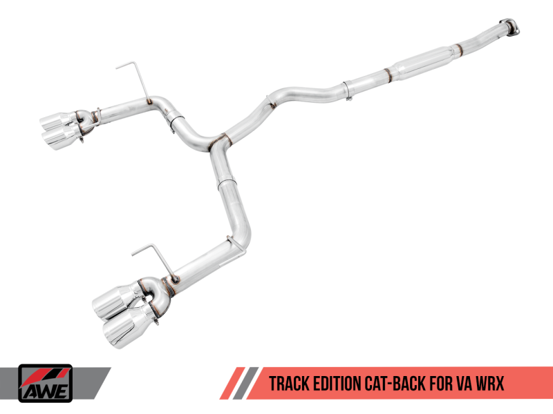 AWE Track Edition Catback Exhaust (Black or Chrome Tips) 2011-2021 WRX / STI SEDAN