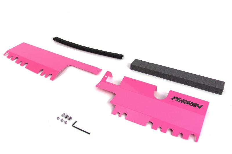 Perrin Radiator Shroud (With OEM Intake Scoop) - Hyper Pink 2015-2021 WRX / 2015-2021 STI