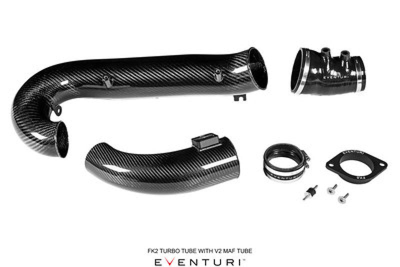 Eventuri Honda FK8 Civic Type R - Black Carbon Charge-Pipe