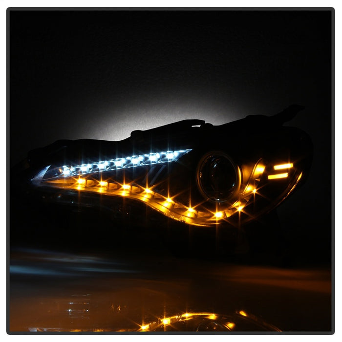 Spyder LED Black DRL Projector Headlights