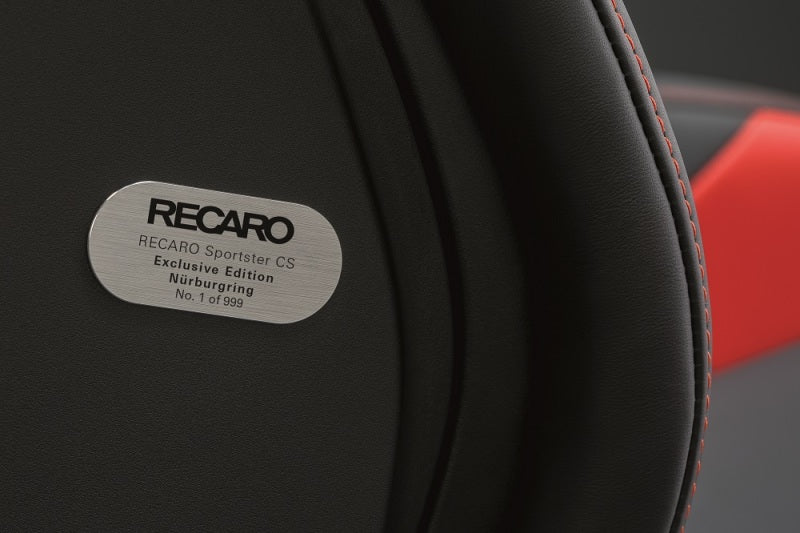 Recaro Sportster CS Nurburgring Edition Passenger Seat - Black/Red Leather/Black Leather