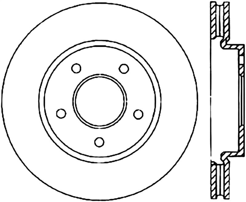 StopTech 93-99 Mitsubishi 3000GT SportStop Cryo Slotted & Drilled Front Left Rotor