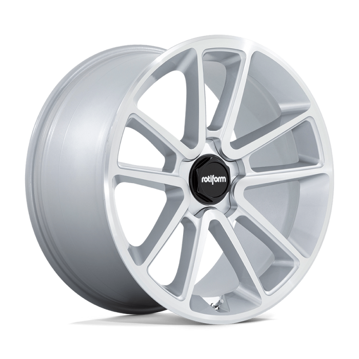 Rotiform R192 BTL Wheel 21x10.5 5x114.3 45 Offset - Gloss Silver w/ Machined Face