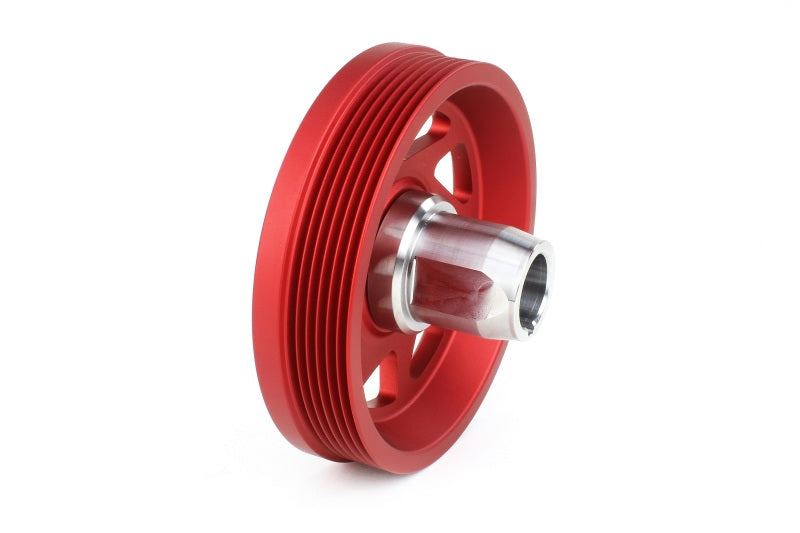 Perrin Red Lightweight Crank Pulley 2019-2021 WRX w/ Large Hub