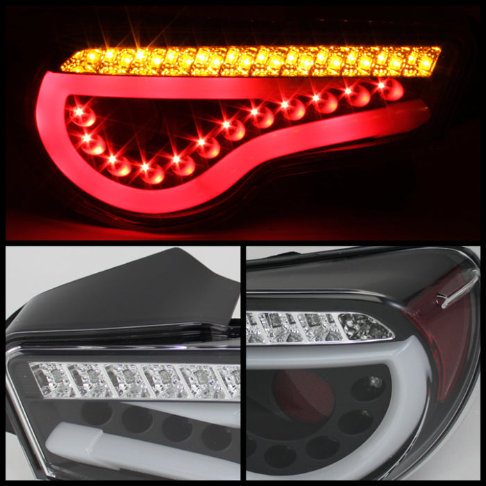 Spyder LED Light Bar Black Tail Lights 2013-2016 BRZ/FRS/86