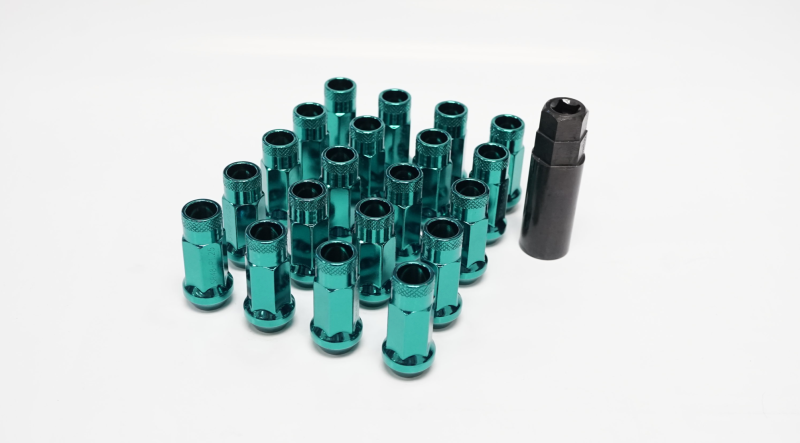 Muteki SR48 Green Blue Open End Lug Nuts 12x1.25