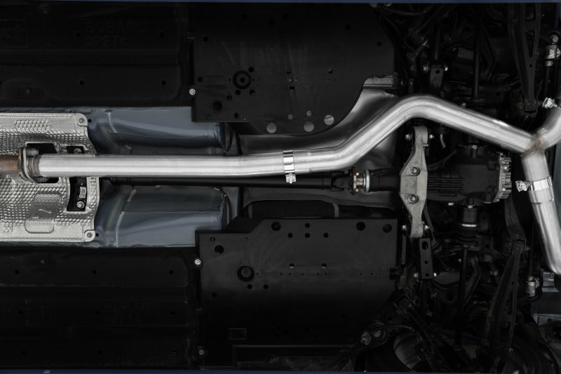MBRP 3in Dual Split Rear Quad Carbon Fiber Tips Street Catcack Exhaust 2022-2023 WRX