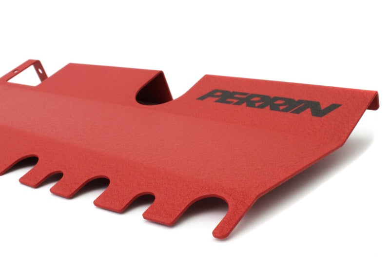 Perrin Red Radiator Shroud (With OEM Intake Scoop) 2015-2021 WRX / 2015-2021 STI