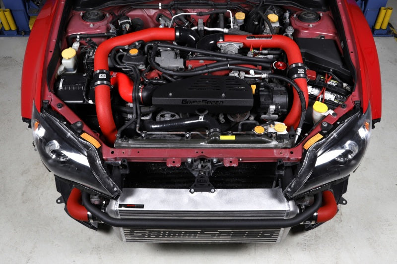GrimmSpeed 2008-2014 Subaru STI Front Mount Intercooler Kit Raw Core / Red Pipe
