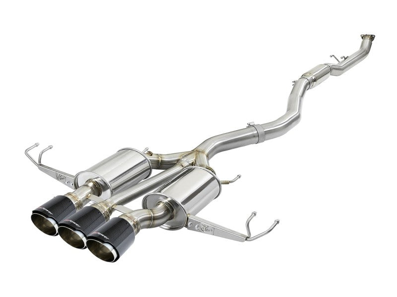 aFe Takeda 3in 304 SS Cat-Back Exhaust w/ Carbon Fiber Tips 17-21 Honda Civic Type R