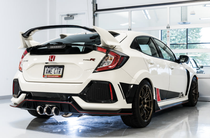 AWE Tuning Touring Edition Exhaust w/Front Pipe & Triple Chrome Silver Tips 2017-2022 Honda Civic Type R