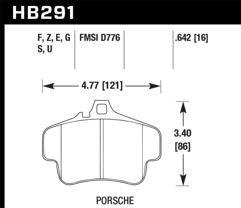 Hawk 98 Porsche 911 Targa Blue 9012 Race Front Brake Pads