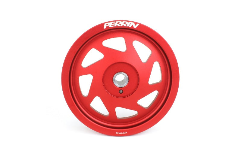 Perrin Red Lightweight Crank Pulley 2019-2021 WRX w/ Large Hub