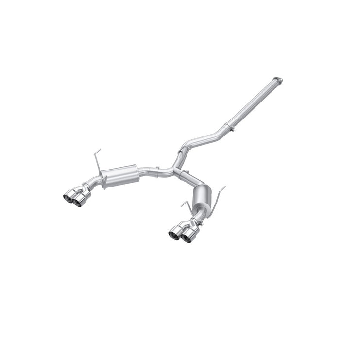 MBRP 3" Dual Split Rear Quad Tip Street Catback Exhaust 2022-2023 WRX