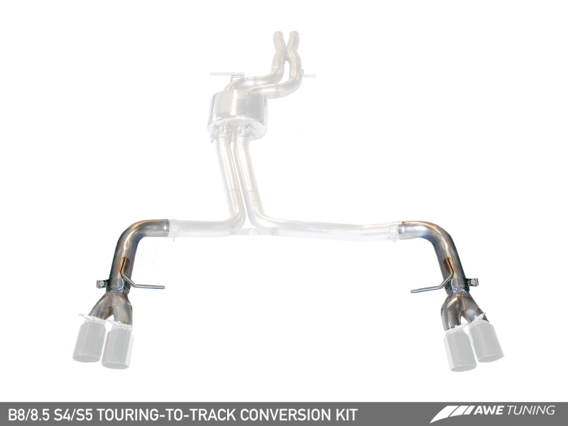 AWE Tuning Audi B8 S4/S5 Track Edition Conversion Kit for 90mm Tips