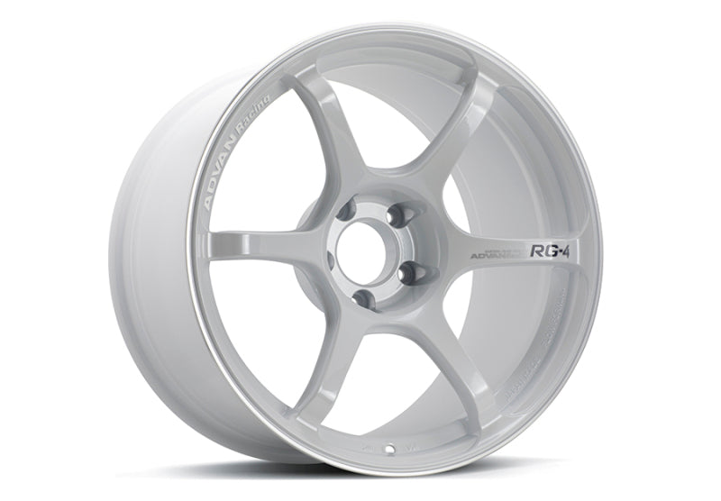 Advan RG-4 18x8.5 +37 5x114.3 Racing White Metallic