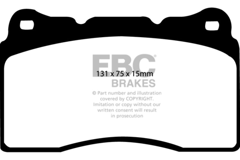 EBC YELLOWSTUFF FRONT BRAKE PADS - 17+ CIVIC TYPE R FK8, 04-17 STI, & 03+ EVO