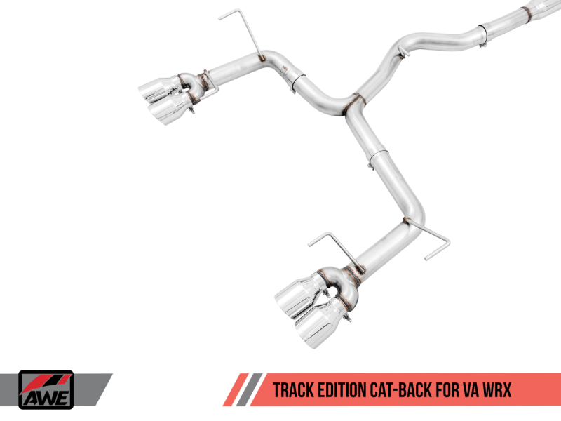 AWE Track Edition Catback Exhaust (Black or Chrome Tips) 2011-2021 WRX / STI SEDAN