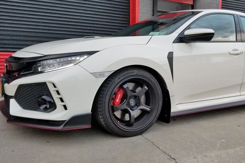 Rally Armor UR White Mud Flap w/ Red Logo 2017-2021 Honda Civic Type R