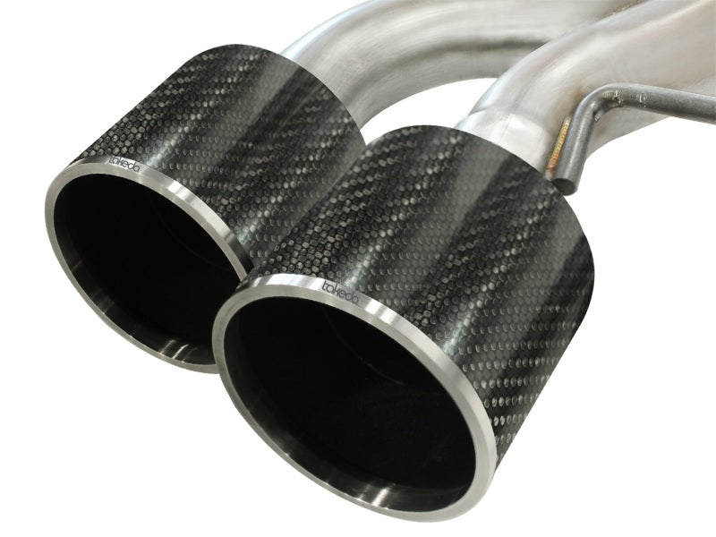 aFe Takeda 3in SS Exhaust Cat-Back 09-17 Nissan GTR V6 3.8L Carbon Fiber Tips