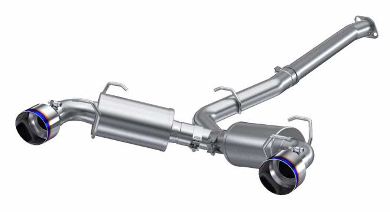 MBRP 13-22 Subaru BRZ 2.0L/2.4L 3-inch Dual Split Rear Cat Back Exhaust with Burnt End Tips, delivering enhanced performance and a striking appearance.