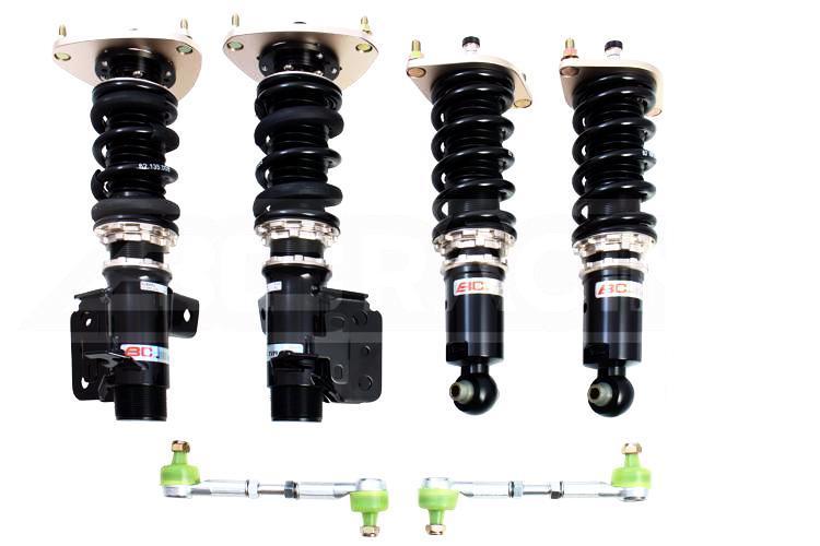 Image featuring BC Racing BR Coilovers installed on a 2013+ BRZ/FRS/86 and 2022 BRZ/86 model. These high-performance coilovers enhance suspension, improving handling and ride quality for the specified vehicle models