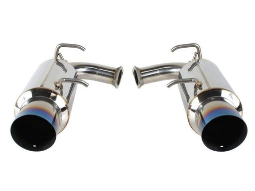 “Invidia N1 Cat Back Exhaust with Titanium Tips for 2013+ BRZ/FRS/86 and 2022 BRZ/86, featuring a high-performance design with distinctive titanium tips.