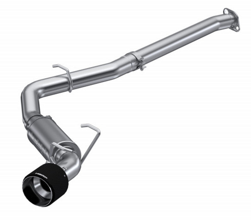 MBRP 12-22 Subaru BRZ, 17-22 Toyota GR86 Stainless Steel 3-inch Cat-Back Exhaust with Single Rear Exit and Carbon Tips, combining performance and style.