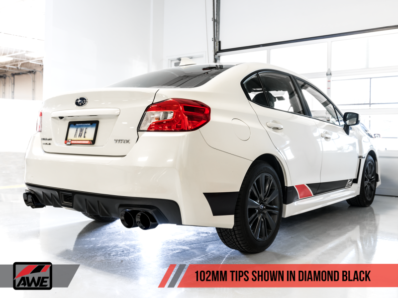 AWE Tuning 2015+ Subaru WRX Touring Edition Exhaust - Diamond Black Tips