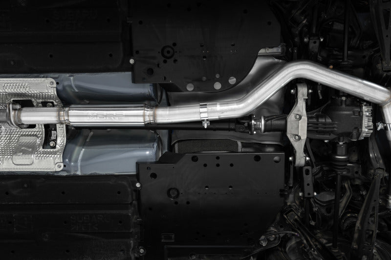 MBRP 3in Catback Dual Split Rear Quad Carbon Fiber Tips Race Profile Exhaust 2022-2023WRX