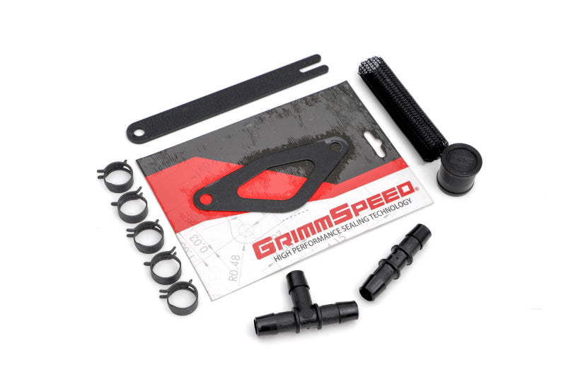 GrimmSpeed 2008-2014 Subaru STI Front Mount Intercooler Kit Raw Core / Red Pipe