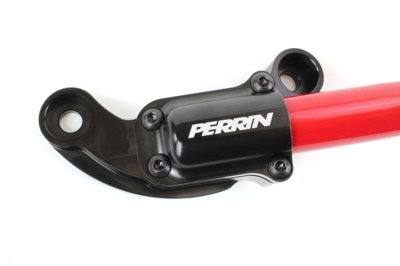 Perrin Honda Civic Type R 17-21 Front Strut Brace - Glossy Red w/ Black Feet