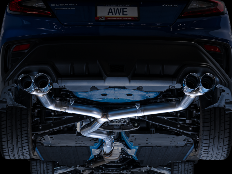 AWE Tuning Track Edition Exhaust w/ Chrome Silver Tips 2022-2023 WRX