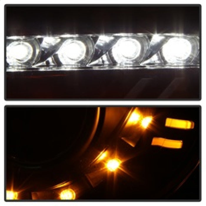 Spyder LED Black DRL Projector Headlights