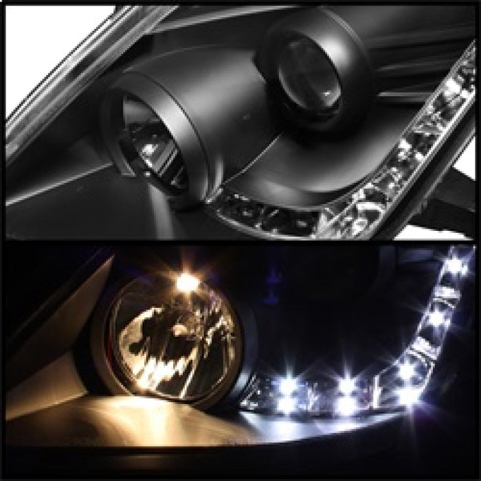 Spyder Black Housing DRL Projector Headlights 2006-2008 Nissan 350Z Xenon/HID Models