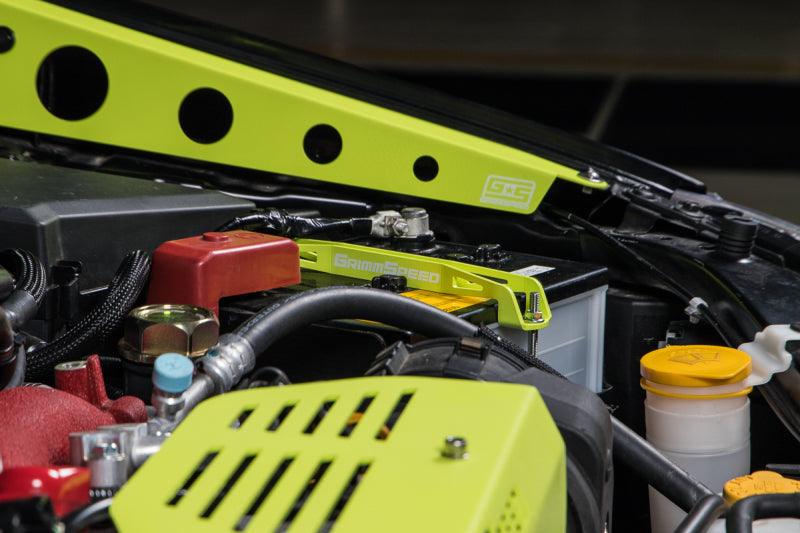 Grimmspeed Neon Green Lightweight Battery Tie Down 2008-2014 WRX / 2008-2021 STI
