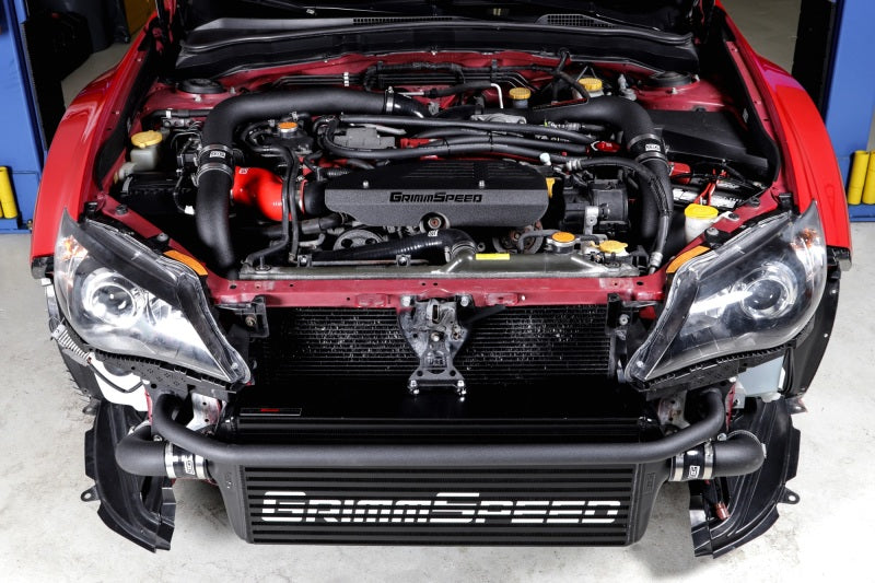 GrimmSpeed 2008-2014 Subaru STI Front Mount Intercooler Kit Black Core / Black Pipe