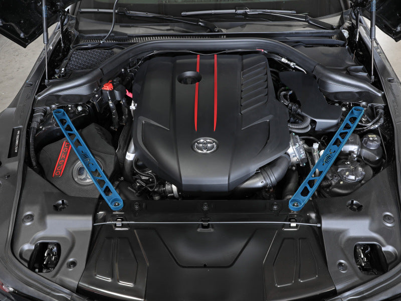 aFe CONTROL Stainless Steel Front Suspension Strut Brace Blue - Toyota GR Supra 2020+