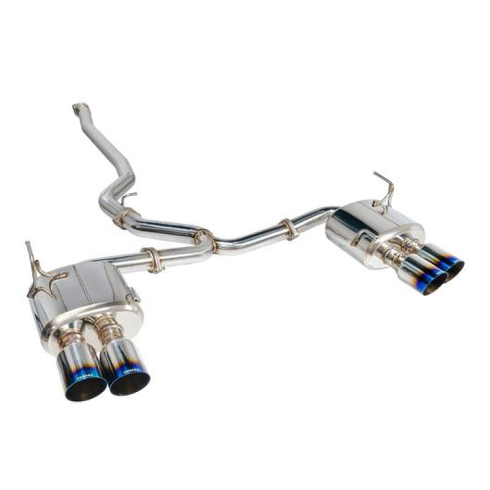 Remark Non-Resonated Quad Exit Catback Exhaust w/ Single Wall 4"Burnt Tips