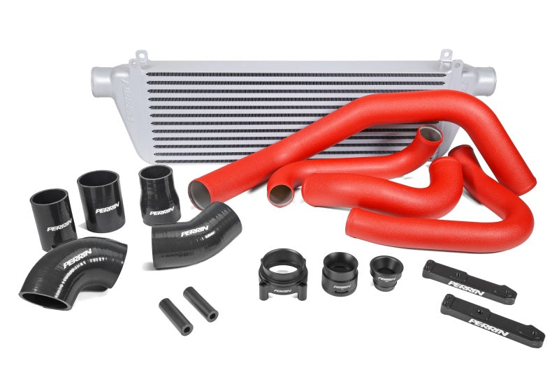 Perrin Front Mount Intercooler Kit (Red Tubes & Silver Core) 2022-2023 WRX