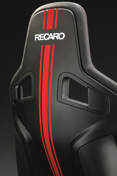 Recaro Sportster CS Nurburgring Edition Passenger Seat - Black/Red Leather/Black Leather