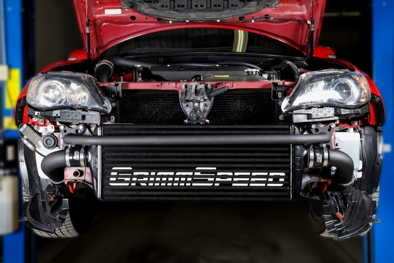 GrimmSpeed 2008-2014 Subaru STI Front Mount Intercooler Kit Black Core / Black Pipe