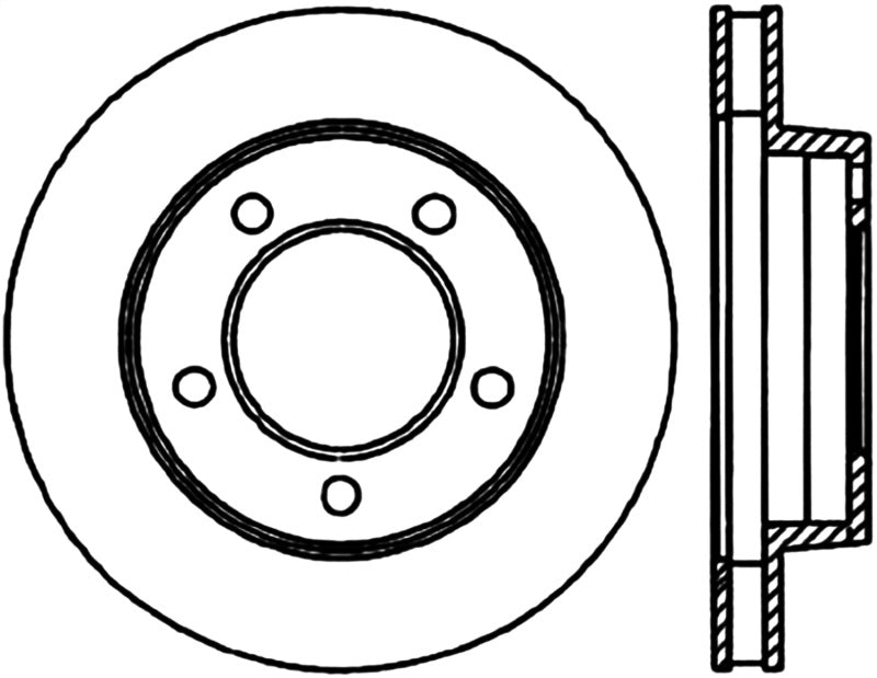 StopTech 76-93 Ford Bronco / F-150 SportStop Cryo Slotted & Drilled Front Right Rotor