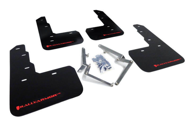 Rally Armor UR Black Mud Flap w/ Red Logo 2017-2021 Honda Civic Type R