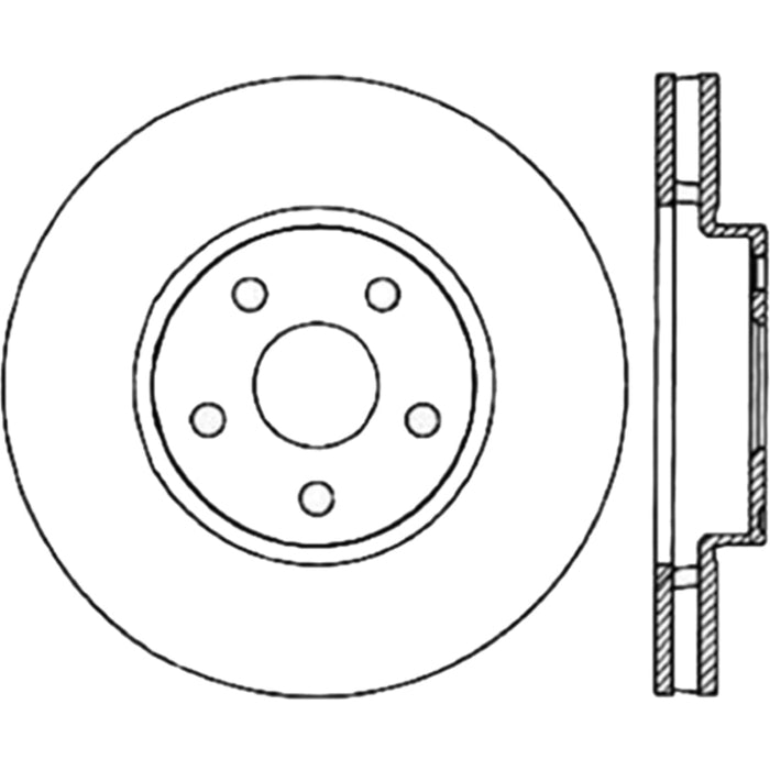 StopTech Sport Slotted (CRYO) 92-95 Toyota MR2 Front Left Slotted Rotor